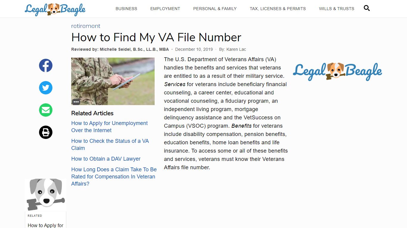 How to Find My VA File Number | Legal Beagle